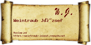 Weintraub József névjegykártya